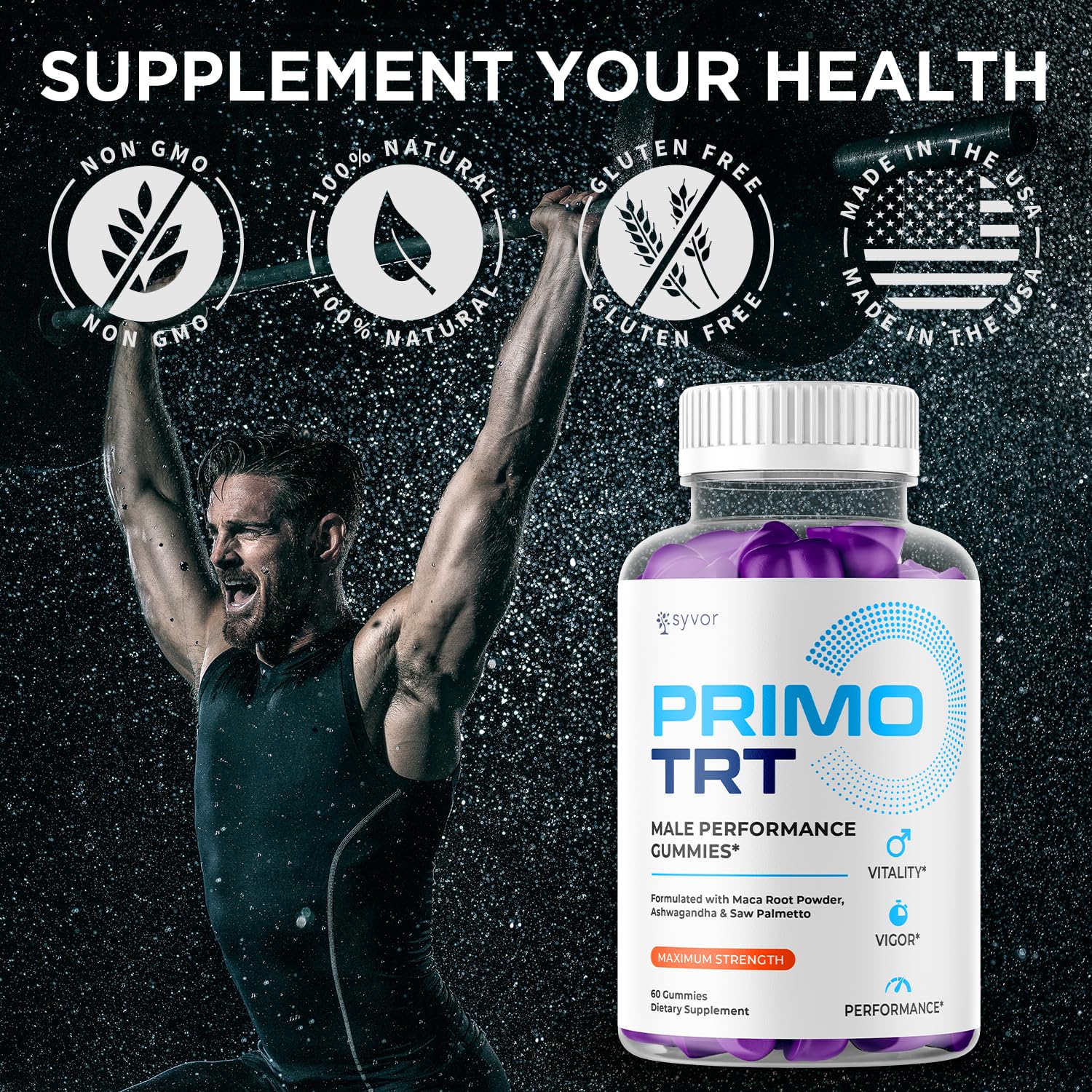 (2 Pack) Primo TRT Gummies for Men, Official Primo TRT Male Performance Gummys with Maximum Strength Ingredients, Advanced PrimoTRT Male Health Support Supplement with Premium Vitamins (120 Gummies) - dailyvitalstore