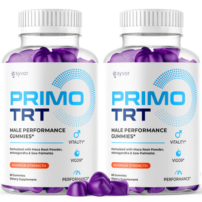 (2 Pack) Primo TRT Gummies for Men, Official Primo TRT Male Performance Gummys with Maximum Strength Ingredients, Advanced PrimoTRT Male Health Support Supplement with Premium Vitamins (120 Gummies) - dailyvitalstore