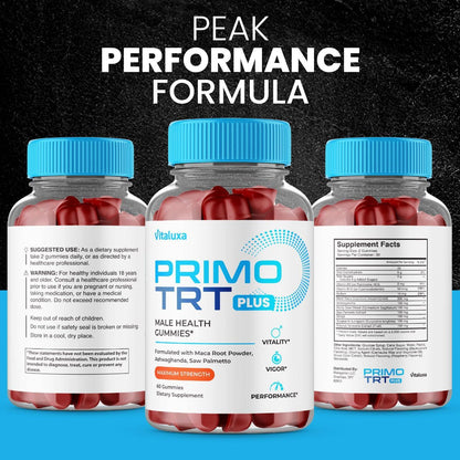 (2 Pack) Primo TRT Gummies, Primo TRT Advanced Performance Blend Supplement, PrimoTRT Try Prime Gomitas Maximum Strength for Males Support for Overall Health Wellness All Natural Ingredients (120 Ct) - dailyvitalstore