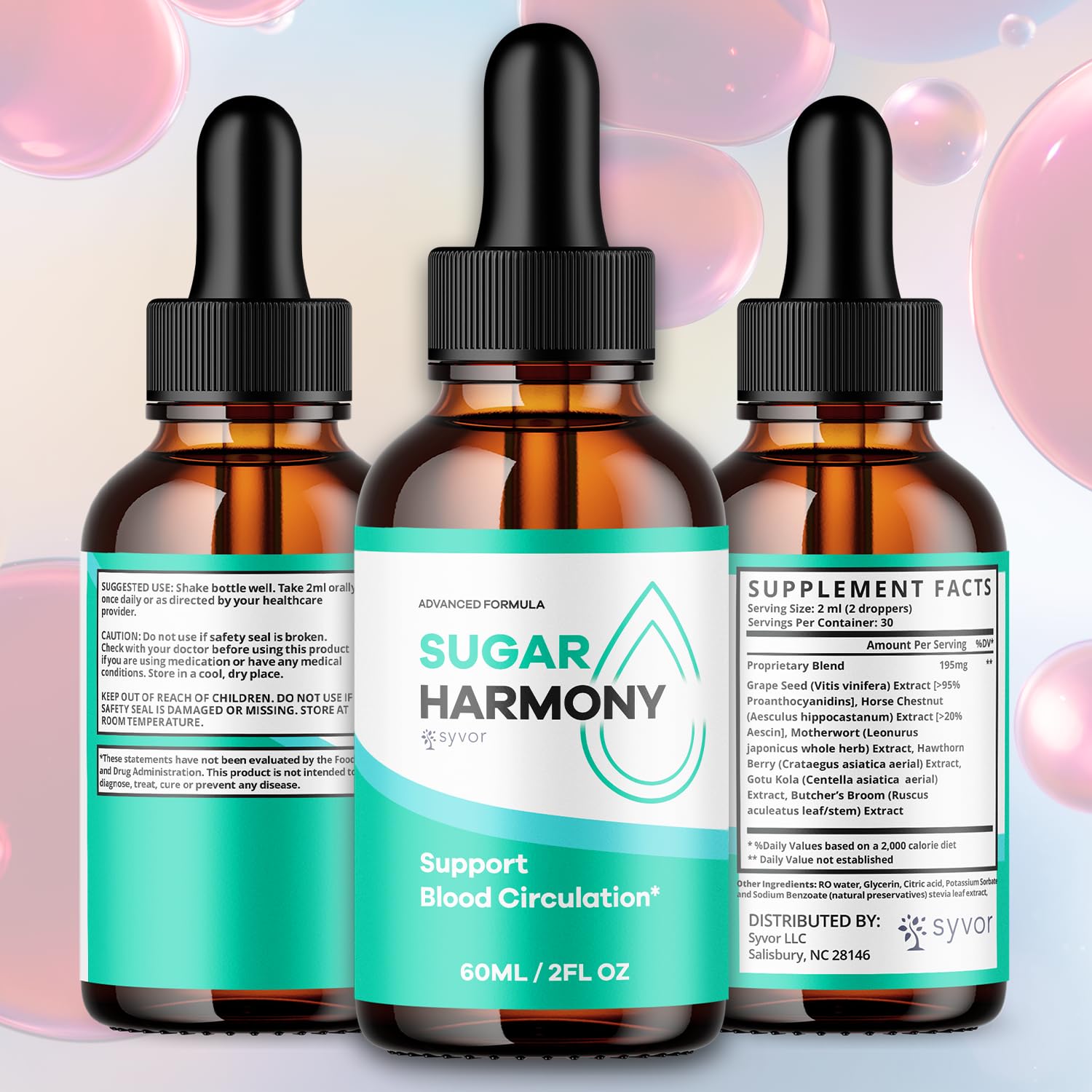 (2 Pack) Sugar Harmony Drops, Official SugarHarmony Liquid Drops with All Natural Ingredients, Advanced Formula Support Supplement with Maximum Strength Premium Vitamins for Women & Men (60 Servings) - dailyvitalstore