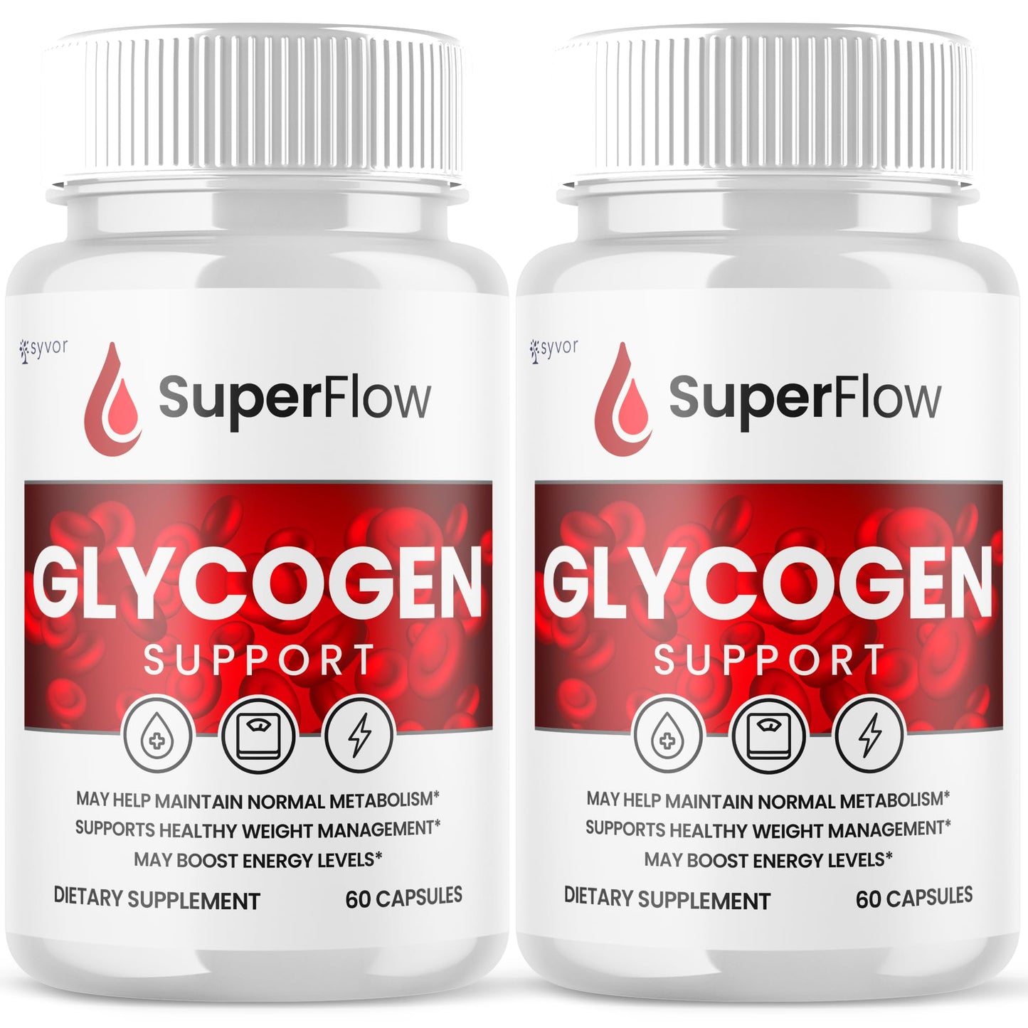 (2 Pack) Super Flow Glycogen Support, Official SuperFlow Advanced Formula Glyco Optimizer Capsules, All Natural Super Flow Pills, Daily Wellness Supplement to Support Healthy Balance (120 Capsules) - dailyvitalstore