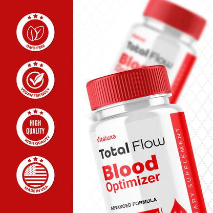 (2 Pack) Total Flow Blood Balance, TotalFlow Blood Support Capsules Supplement Advanced Formula All Natural Optimizer Maximum Strength Daily Health Wellness, TotalFlo Premium Blend Pills (120 Ct) - dailyvitalstore