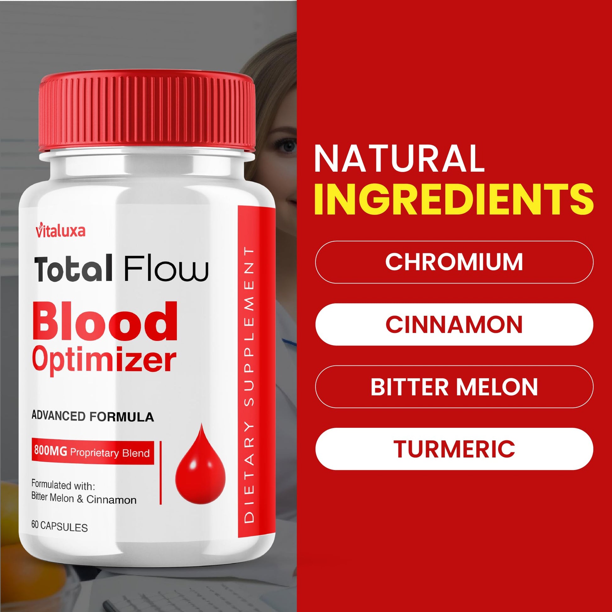 (2 Pack) Total Flow Blood Balance, TotalFlow Blood Support Capsules Supplement Advanced Formula All Natural Optimizer Maximum Strength Daily Health Wellness, TotalFlo Premium Blend Pills (120 Ct) - dailyvitalstore