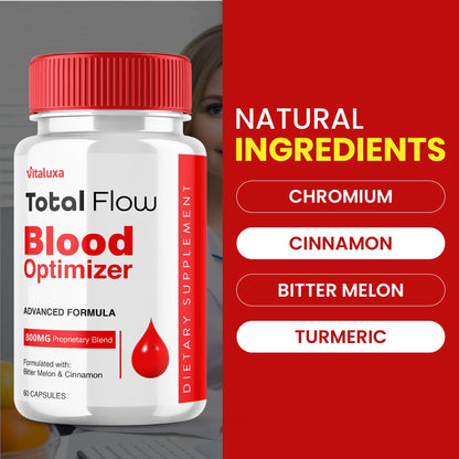 (2 Pack) Total Flow Blood Balance, TotalFlow Blood Support Capsules Supplement Advanced Formula All Natural Optimizer Maximum Strength Daily Health Wellness, TotalFlo Premium Blend Pills (120 Ct) - dailyvitalstore