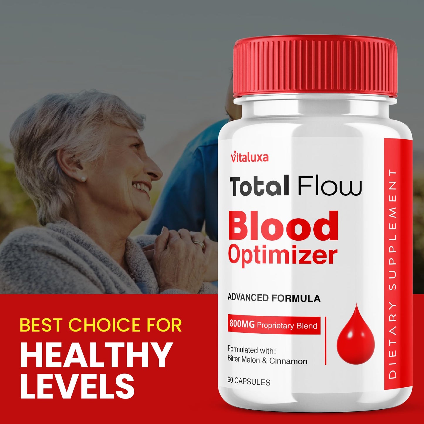 (2 Pack) Total Flow Blood Balance, TotalFlow Blood Support Capsules Supplement Advanced Formula All Natural Optimizer Maximum Strength Daily Health Wellness, TotalFlo Premium Blend Pills (120 Ct) - dailyvitalstore