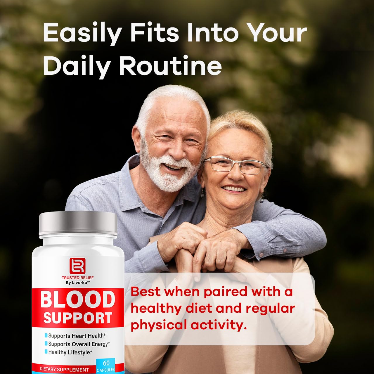(2 Pack) Trusted Relief Blood Support Capsules - Official TrustedRelief Blood Support Vitamin Pills, Natural Trusted Relief Advanced Premium Formula Wellness & Overal Health, 120 Capsules For 2 Months - dailyvitalstore