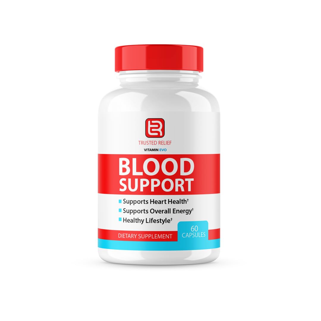 (2 Pack) Trusted Relief Blood Support Capsules, Trusted Relief Advanced Strength Glycogen Reviews Healthy Levels Support Supplement, TrustedRelief Maximum Blood Support Formula Supplement (120 Caps) - dailyvitalstore