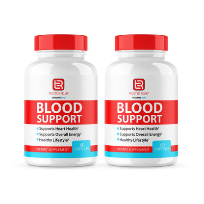 (2 Pack) Trusted Relief Blood Support Capsules, Trusted Relief Advanced Strength Glycogen Reviews Healthy Levels Support Supplement, TrustedRelief Maximum Blood Support Formula Supplement (120 Caps) - dailyvitalstore