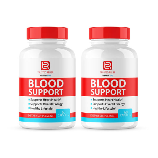 (2 Pack) Trusted Relief Blood Support Capsules, Trusted Relief Advanced Strength Glycogen Reviews Healthy Levels Support Supplement, TrustedRelief Maximum Blood Support Formula Supplement (120 Caps) - dailyvitalstore