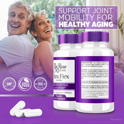 (2 Pack) Ultra Flex Capsules, Advanced Joint Support Supplement, Ultra Flex Natural Joint Health Formula, Max Strength Pills for Joint Wellness and Mobility, UltraFlex Vitamin Reviews (120 Capsules) - dailyvitalstore