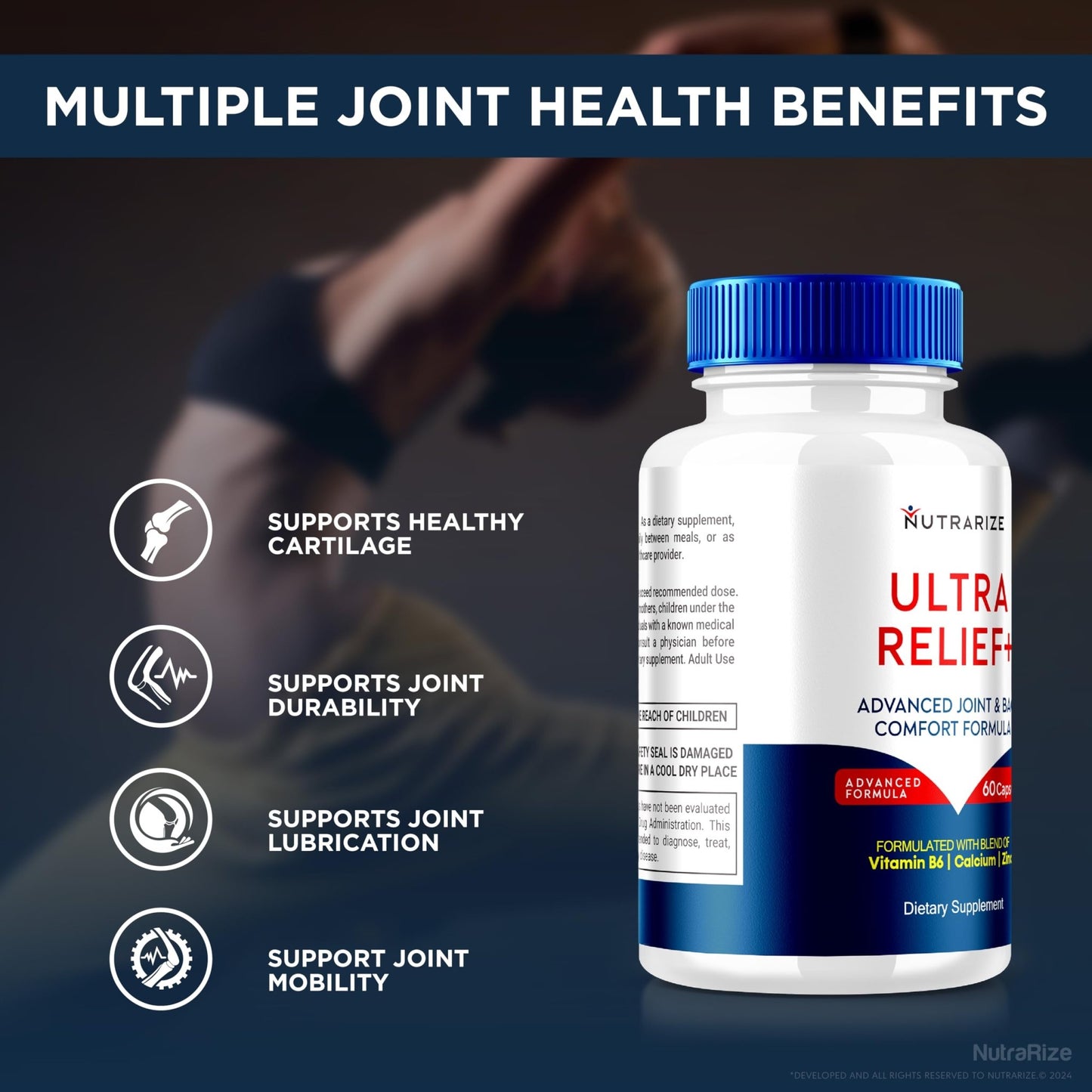 (2 Pack) Ultra Relief+ Capsules, Official Formula for Joint Health, All-Natural Supplement to Support Joint Function and Mobility, Ultra Relief + Pills, Ultra Relief Plus Reviews (120 Capsules) - dailyvitalstore