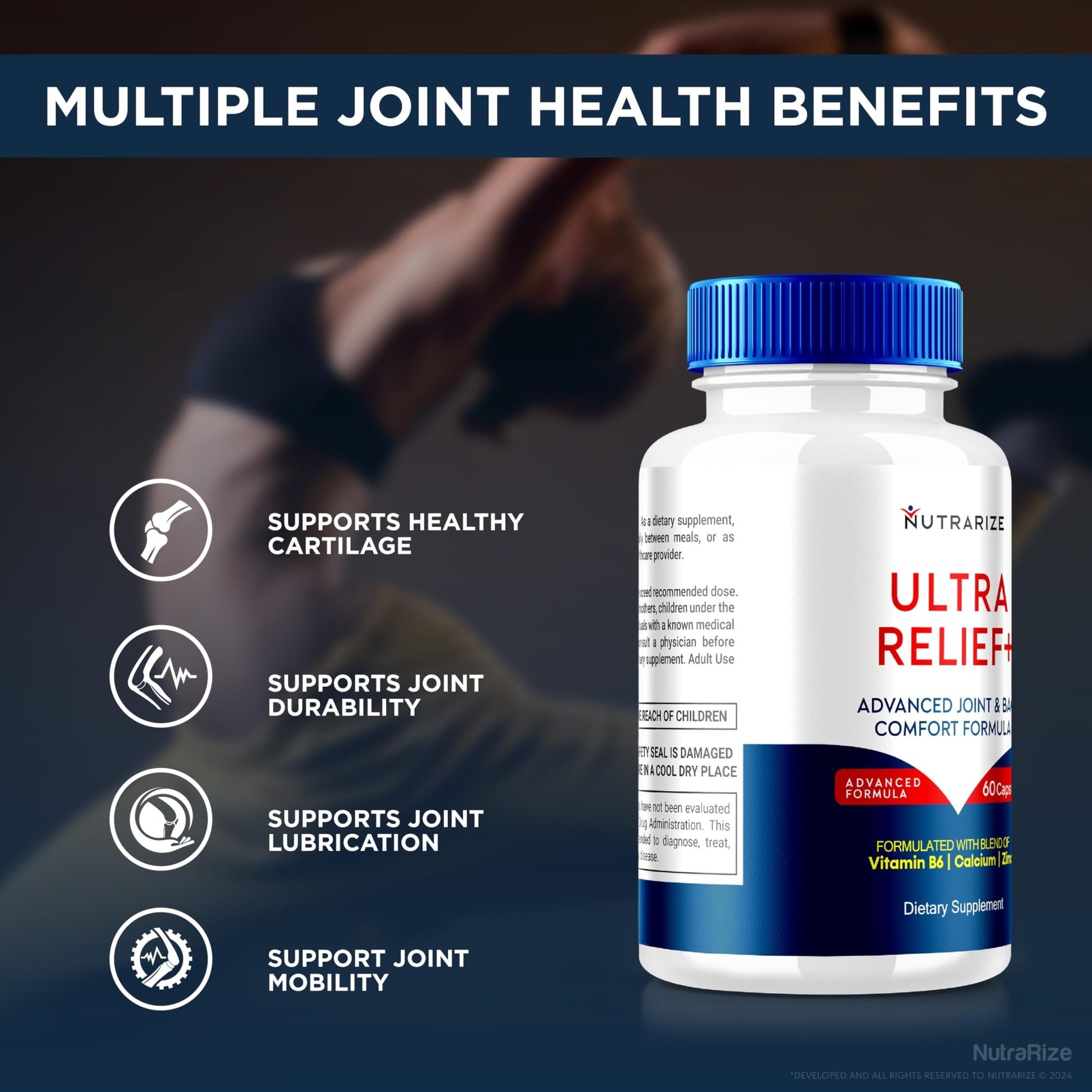 (2 Pack) Ultra Relief+ Capsules, Official Formula for Joint Health, All-Natural Supplement to Support Joint Function and Mobility, Ultra Relief + Pills, Ultra Relief Plus Reviews (120 Capsules) - dailyvitalstore