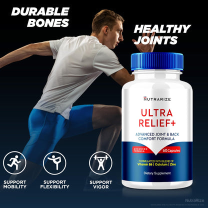 (2 Pack) Ultra Relief+ Capsules, Official Formula for Joint Health, All-Natural Supplement to Support Joint Function and Mobility, Ultra Relief + Pills, Ultra Relief Plus Reviews (120 Capsules) - dailyvitalstore