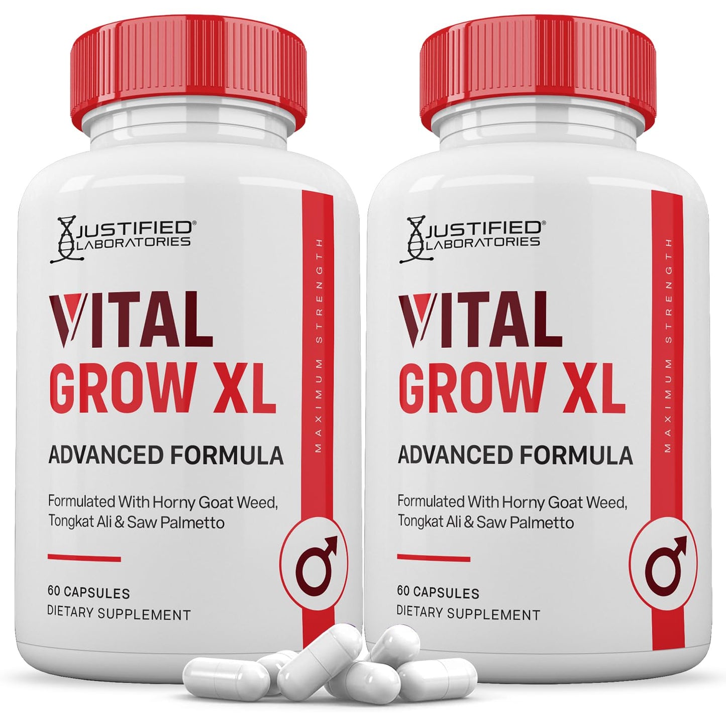 (2 Pack) Vital Grow XL Pills 1484MG Advanced Formula Proprietary Blend for Men 60 Capsules - dailyvitalstore