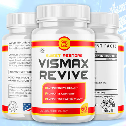 (2 Pack)Vismax Revive Capsules, Official VismaxRevive Vision Support Supplement with All Natural Ingredients, Advanced Eye Health Formula & Vision Vitamin Supporting Wellness Naturally (120 Capsules) - dailyvitalstore