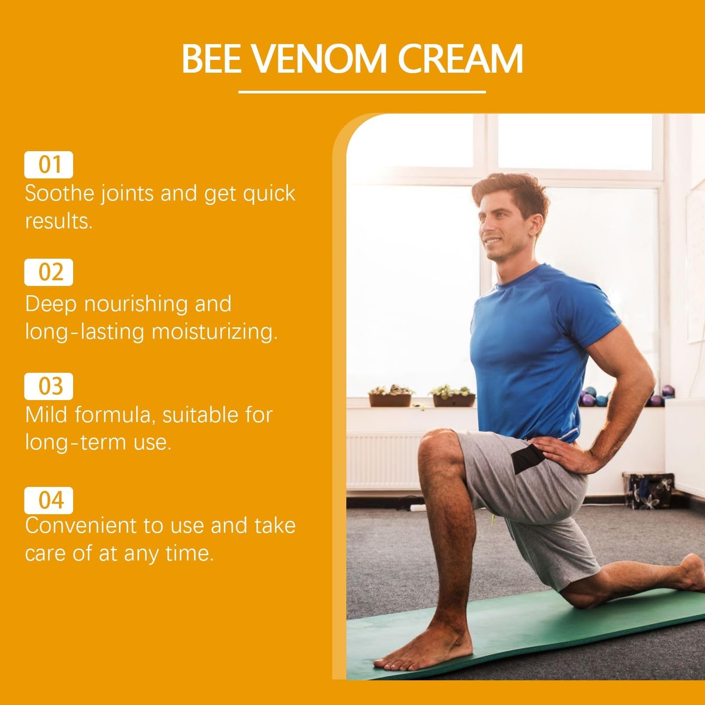 2 PCS Bee Venom Joint and Bone Cream, Bees Venoms Cream Relief Gel for Back, Knee, Hands, Neck, Feet - dailyvitalstore