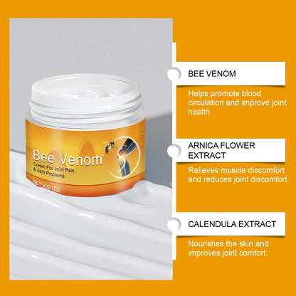 2 PCS Bee Venom Joint and Bone Cream, Bees Venoms Cream Relief Gel for Back, Knee, Hands, Neck, Feet - dailyvitalstore