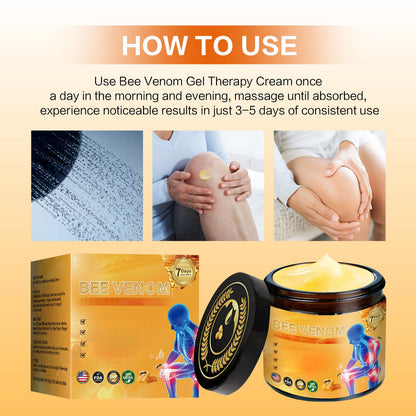 2 Pcs Bee Venom Joint Treatment Cream, Throughout Release Joint Activities Muscle and Massage Relief Gel. - dailyvitalstore