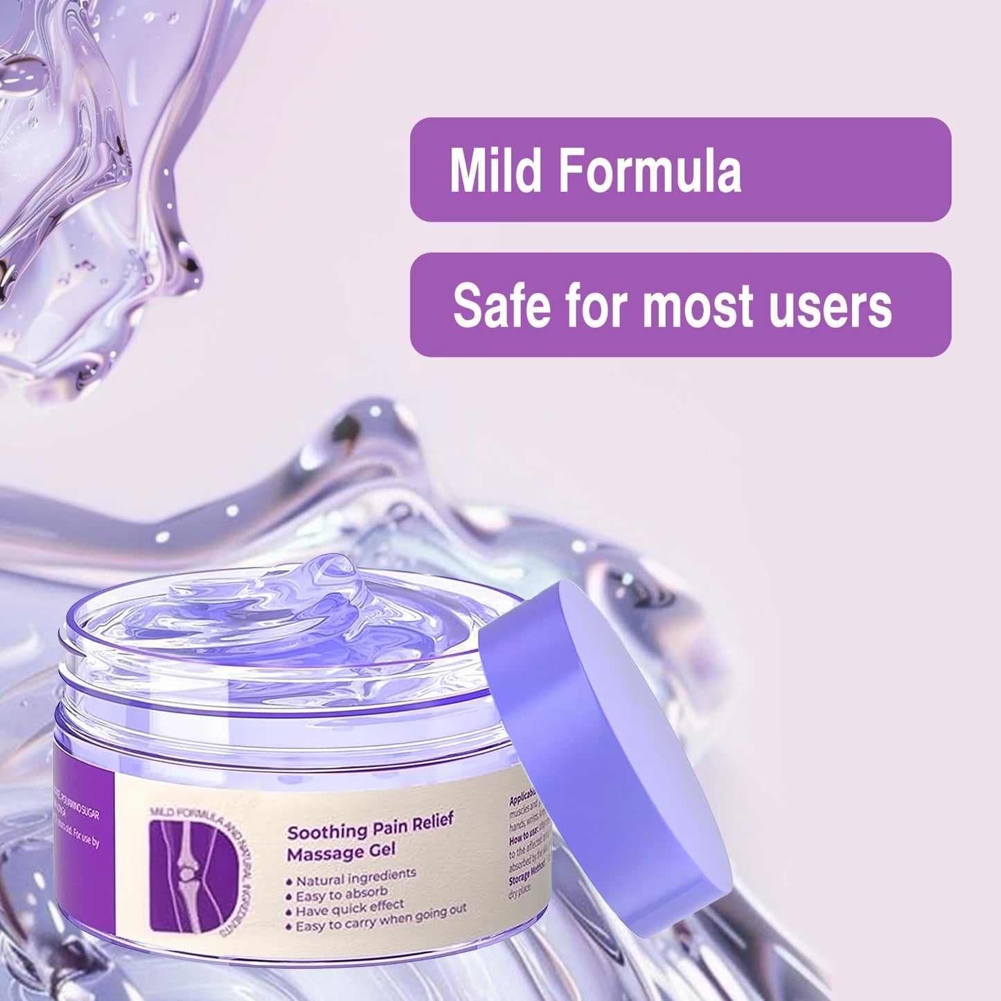 2 PCS Joint Gel Purple Gel，Soothing Pain Relief Massage Cream，Full-Body Joint Effective Soothes for Knees, Lumbar, Hands, Neck and Shoulders - dailyvitalstore