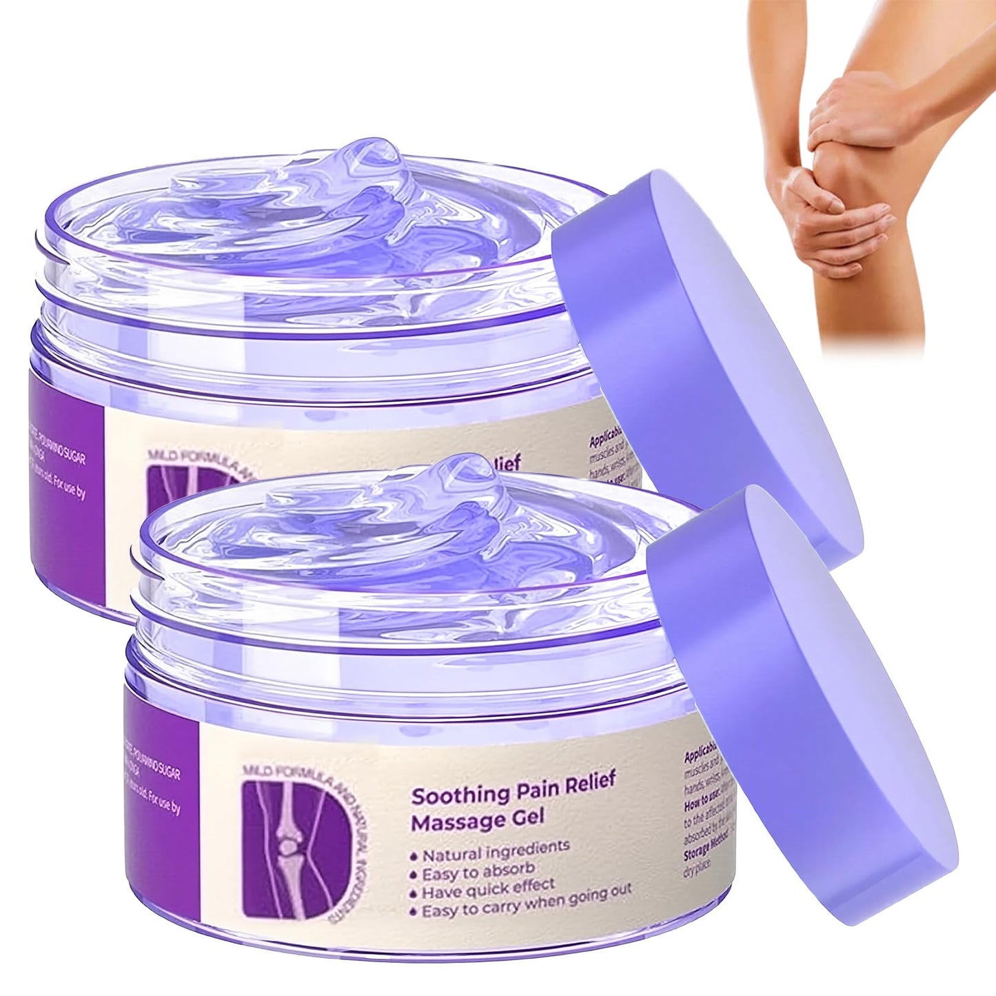 2 PCS Joint Gel Purple Gel，Soothing Pain Relief Massage Cream，Full-Body Joint Effective Soothes for Knees, Lumbar, Hands, Neck and Shoulders - dailyvitalstore