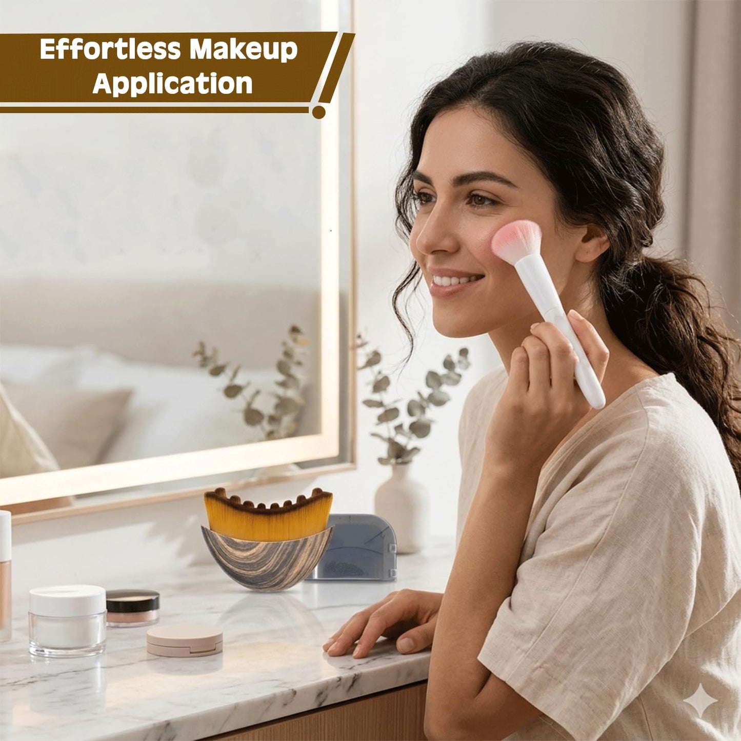 2 pcs Lymphatic Contour Face Brush with Cosmetic Mask Brush, Lymphatic Drainage Massager for Sculpting & Puffiness Reduction, Soft Bristle Face Contour Lymphatic for Skin Precisely and Relieve Fatigue - dailyvitalstore