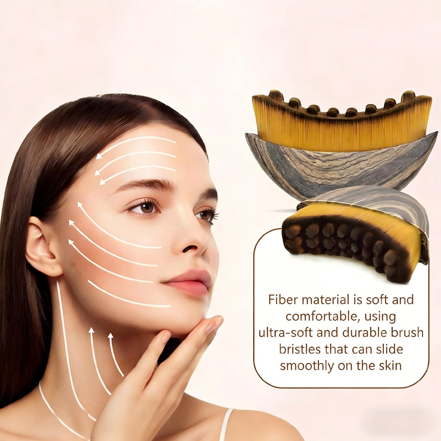 2 PCS New Lymphatic Contour Face Brush for Sculpting – Face Brush for Lymphatic Drainage, Anti-Puffiness, Detox & Lift, Improves Skin Glow & Absorption, Travel-Friendly Portable Design - dailyvitalstore