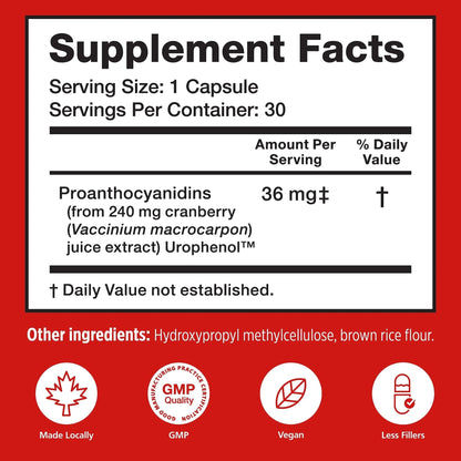 20% Bundle Utiva Cranberry PACs 30 Vegi Capsules Cranberry Supplement for Urinary Tract Health for Women and Men + Utiva D-Mannose 500mg 120 Capsules Naturally Flush The Bladder and Urinary Tract - dailyvitalstore