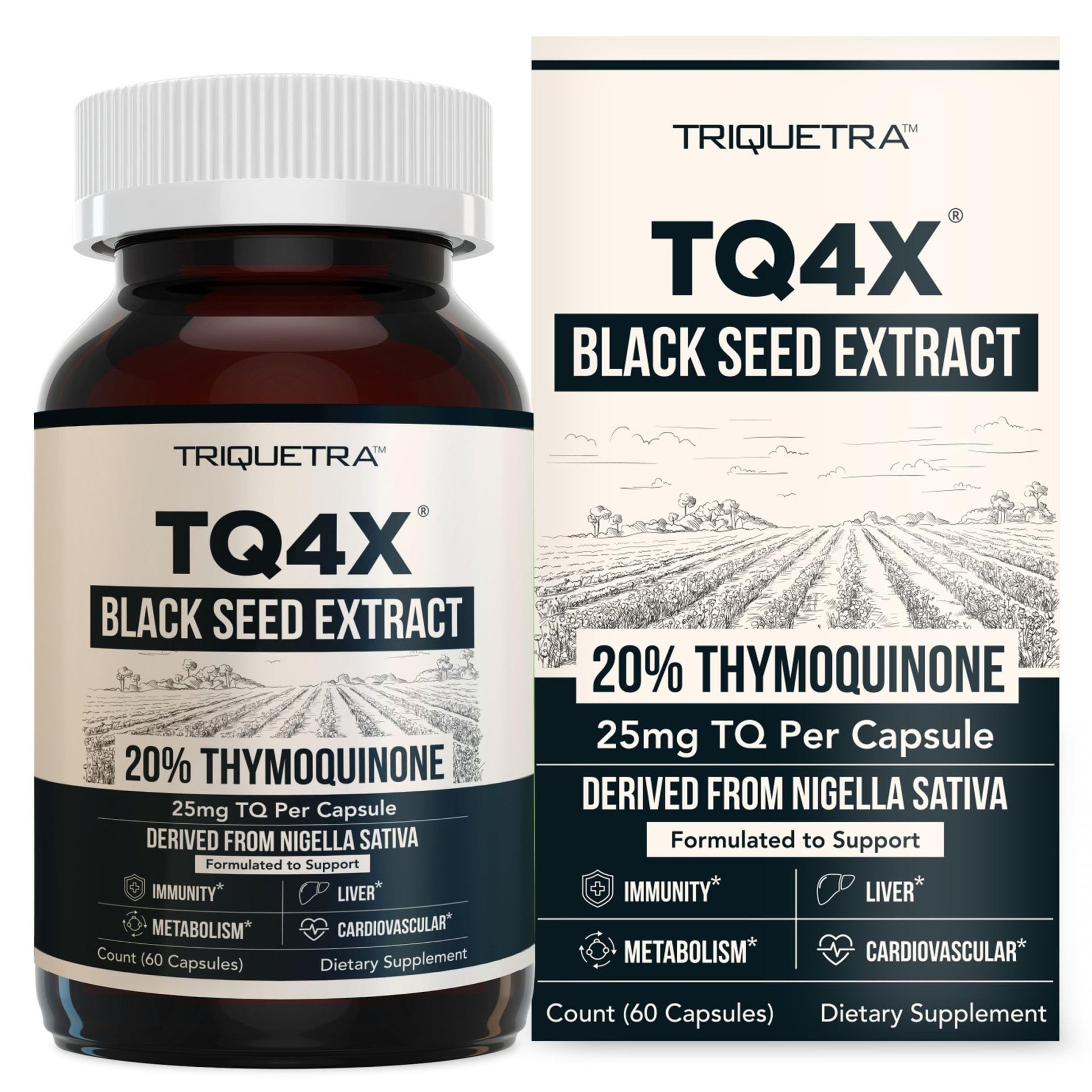 20% Thymoquinone Black Seed Extract Capsules - TQ-Advanced 4X®: Potent Thymoquinone Concentration Available - 60:1 Concentrate from Nigella Sativa - dailyvitalstore