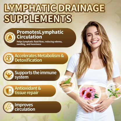 21-in-1 Liposome Lymphatic Drainage Supplements, 45 Day Supply, 4800mg Immune & Lymph System Support, 10:1 Concentrated Technology, Echinacea, Dandelion, Burdock, Bromelain, Calendula, 90 Capsules - dailyvitalstore