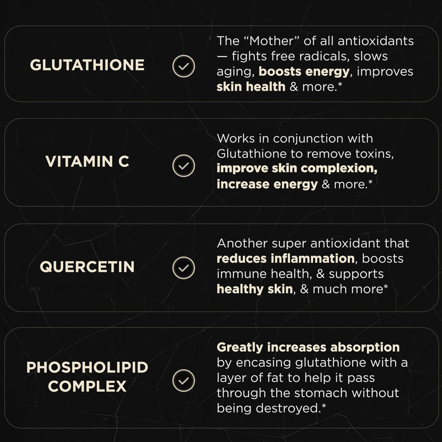 2150mg Super Liposomal Glutathione Supplement w. Vitamin C, Quercetin & Pure L Glutathione 2000mg Triple Action Formula Glutathione Liposomal Supplement - dailyvitalstore