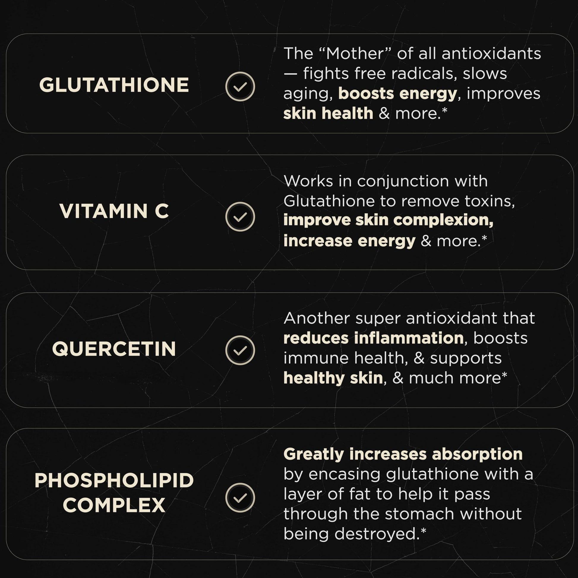 2150mg Super Liposomal Glutathione Supplement w. Vitamin C, Quercetin & Pure L Glutathione 2000mg Triple Action Formula Glutathione Liposomal Supplement - dailyvitalstore