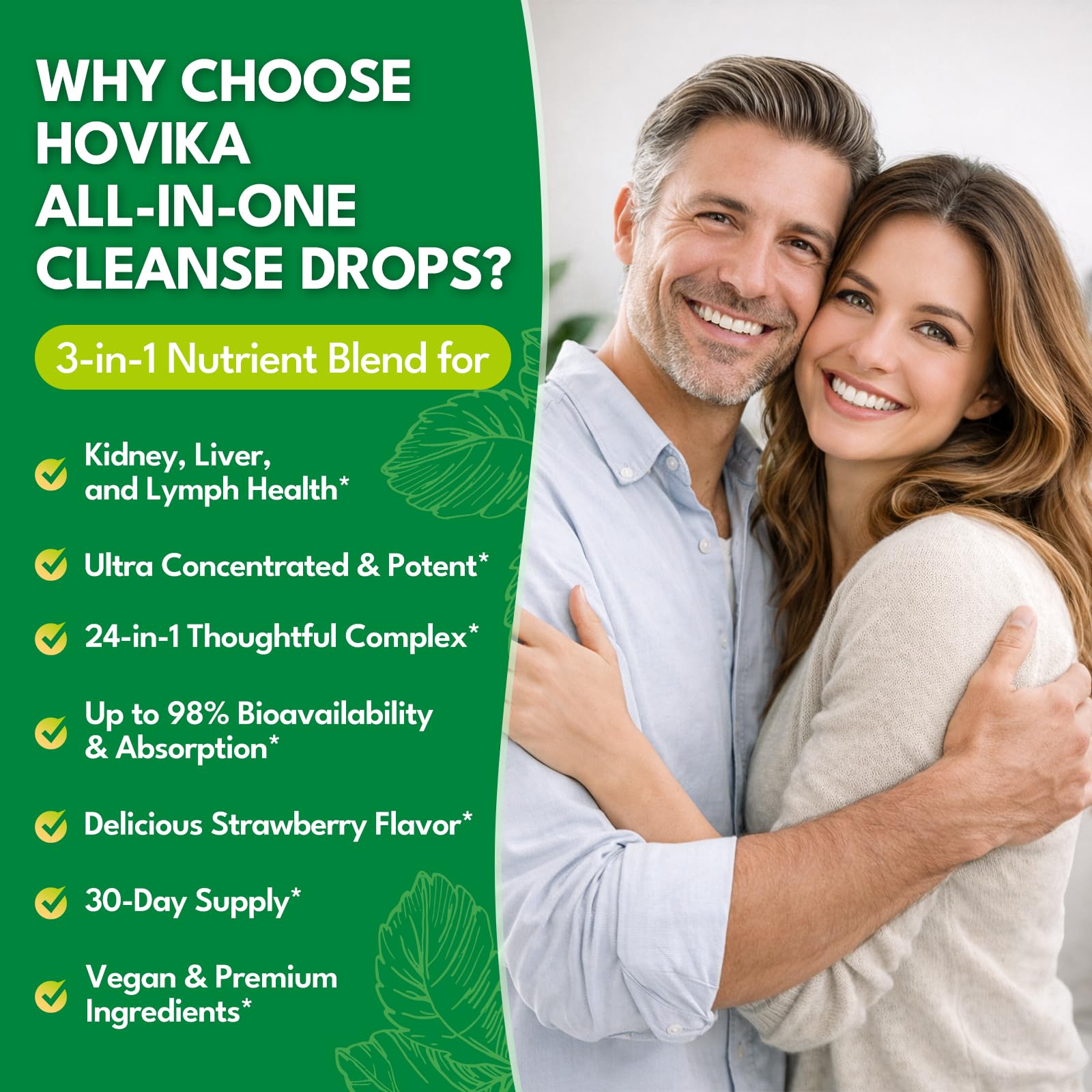 24-in-1 Kidney & Liver, Lymph Cleanse Detox & Repair Drops, Three Immune Formula with Cranberry, Milk Thistle, Vegan Urinary Tract & Lymphatic Drainage - dailyvitalstore