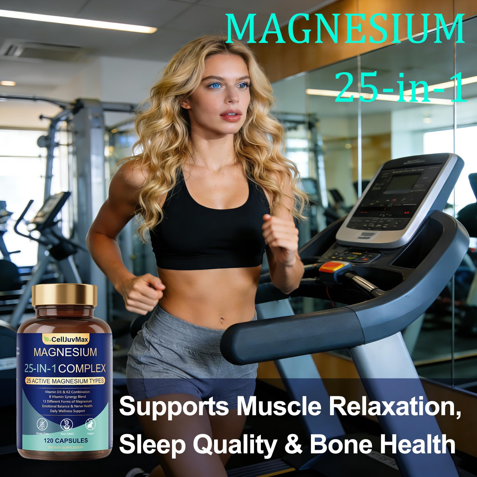25-in-1 Magnesium Complex | Multi-Form Absorbable Blend for Daily Nutritional Support, 120 Vegan Caps (1) - dailyvitalstore