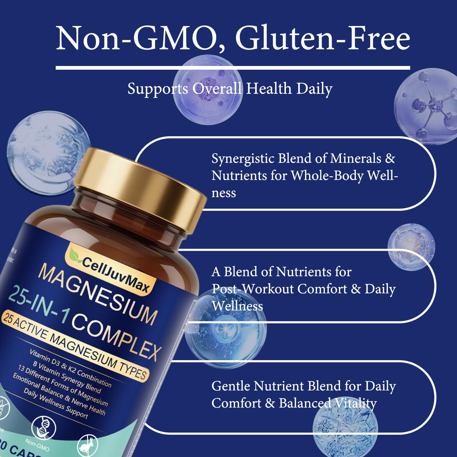 25-in-1 Magnesium Complex | Multi-Form Absorbable Blend for Daily Nutritional Support, 120 Vegan Caps (1) - dailyvitalstore