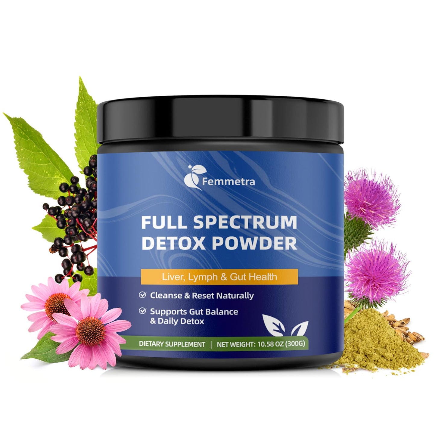 29-in-1 Full Spectrum Detox Powder | 5-Step Total-Body Reset for Liver, Lymphatic, Colon & Gut Support | Potent Earthy Taste - dailyvitalstore