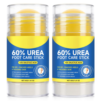 2Pack 60% Urea with 2% Salicylic Acid Urea Foot Care Stick, Foot Cream Moisturizer for Dry Cracked Feet, Knees, Elbows, Hands,Moisturizes and Hydrates the Dry Skin,Callus Remover & Skin Softener - dailyvitalstore