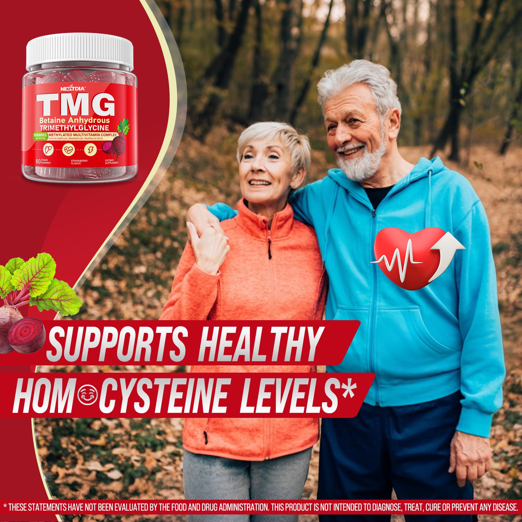2Pack TMG Gummies 1000mg Betaine Anhydrous + Methylated Multivitamin & B Complex Methylated(Methylfolate B12 B6), Magnesium, Taurine - Essential Trimethylglycine for Homocysteine Levels, Brain, Energy - dailyvitalstore