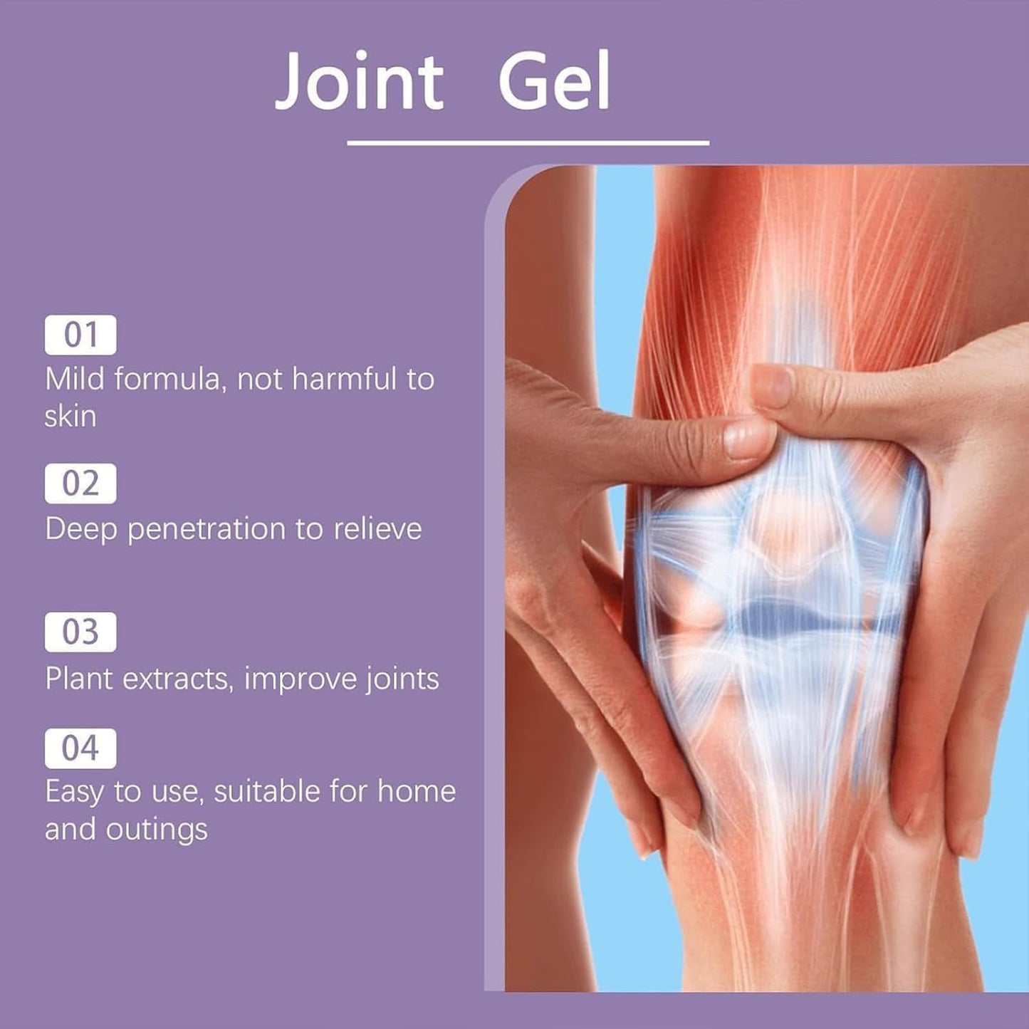 2PCS Joint Purple Gel, Purple Relief Soothing Massage Cream,Joint Activities Throughout The Body, Soothes Knees, Lumbar, Neck, Hands, and Feet - dailyvitalstore