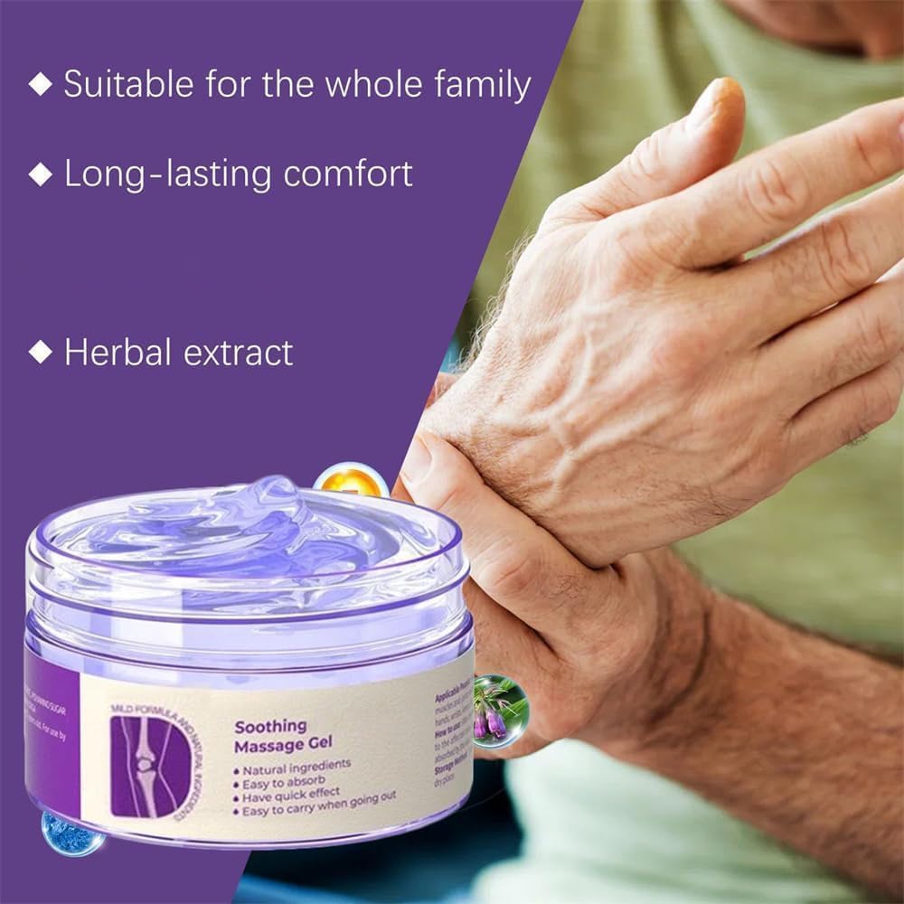 2PCS Joint Purple Gel, Purple Relief Soothing Massage Cream,Joint Activities Throughout The Body, Soothes Knees, Lumbar, Neck, Hands, and Feet - dailyvitalstore