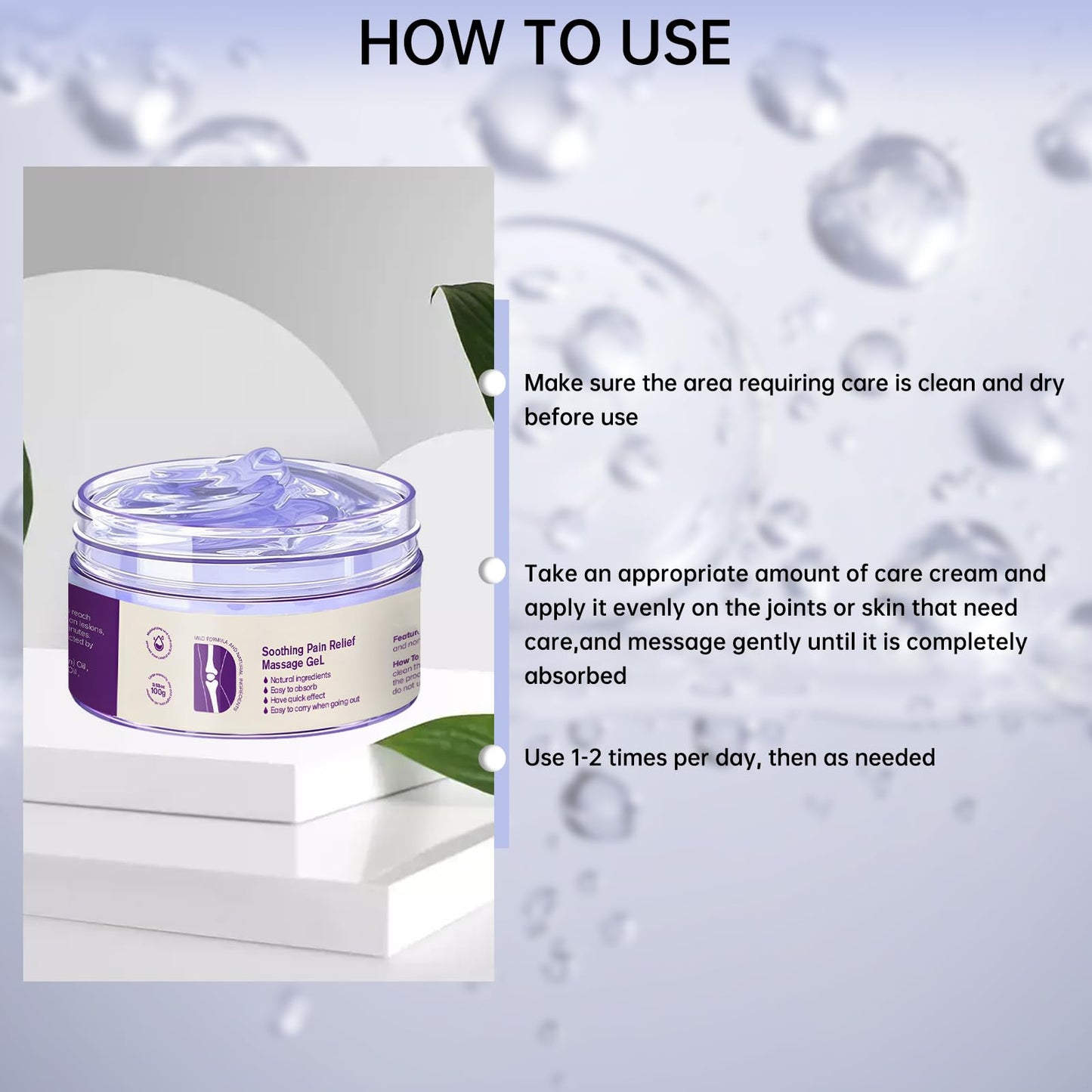 2PCS Kresin Joint Pain Gel Purple Gel,Soothing Pain Relief MassageGel,Purple Joint Repair Cream,Effective Soothesfor Back, Neck, Hands, and Feet - dailyvitalstore