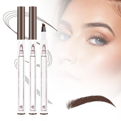 2PCS New Waterproof Brow Pencil with Micro-Fork Tip, 3D Magic Eyebrow Pencil 4-Head Split Waterproof Long-lasting,Fine Stroke Eyebrow Pen Makeup Eyebrow Pencils Stay on All Day (Brown) - dailyvitalstore