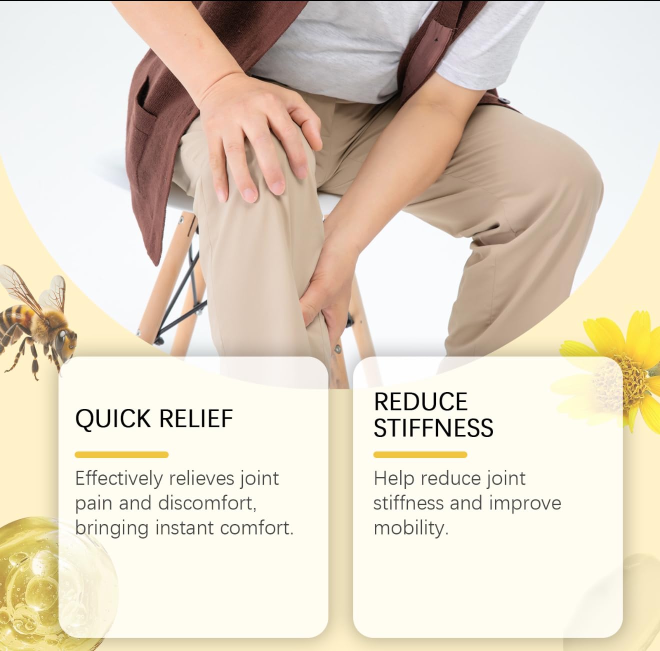3 Diamonds Bee Venom Cream, Natural Joint & Bone Soothing Ointment for Back, Knees, Hands, Neck & Feet – Fast Absorbing Bee Venom Cream – 60g/2.12oz - dailyvitalstore