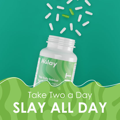 3-in-1 Gut Health Supplement - Debloat Pills - Gas and Bloating - Lactase, Protease, Amylase and Lipase Digestive Enzymes - Peppermint, Turmeric and Psyllium Husk Capsules - dailyvitalstore