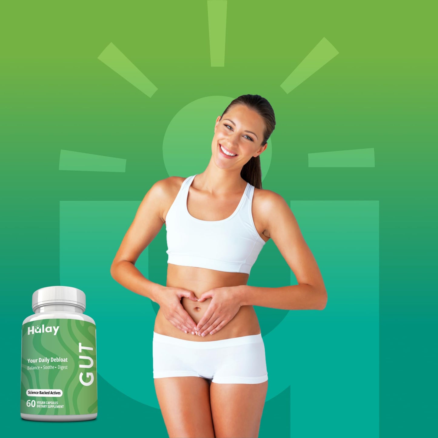 3-in-1 Gut Health Supplement - Debloat Pills - Gas and Bloating - Lactase, Protease, Amylase and Lipase Digestive Enzymes - Peppermint, Turmeric and Psyllium Husk Capsules - dailyvitalstore
