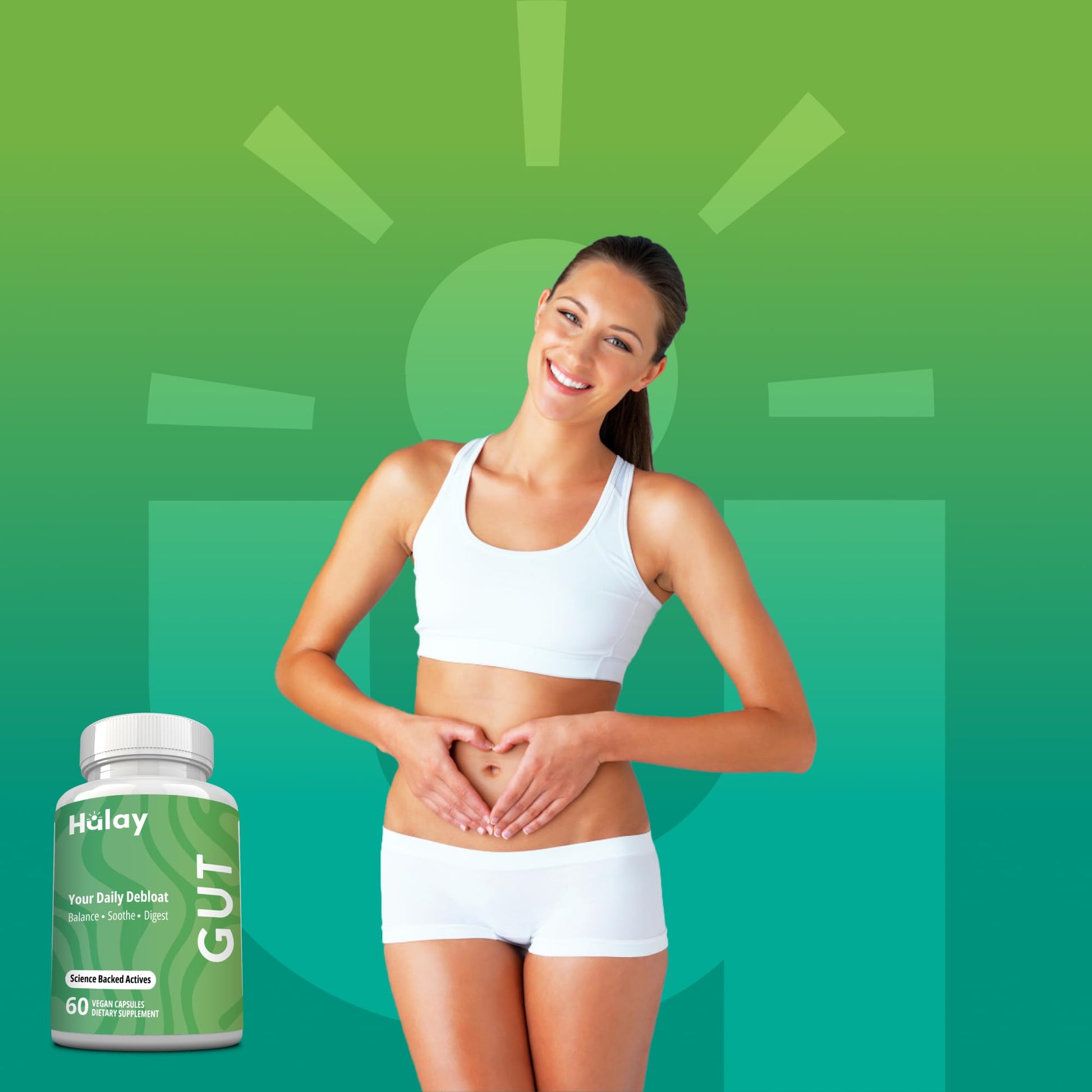 3-in-1 Gut Health Supplement - Debloat Pills - Gas and Bloating - Lactase, Protease, Amylase and Lipase Digestive Enzymes - Peppermint, Turmeric and Psyllium Husk Capsules - dailyvitalstore