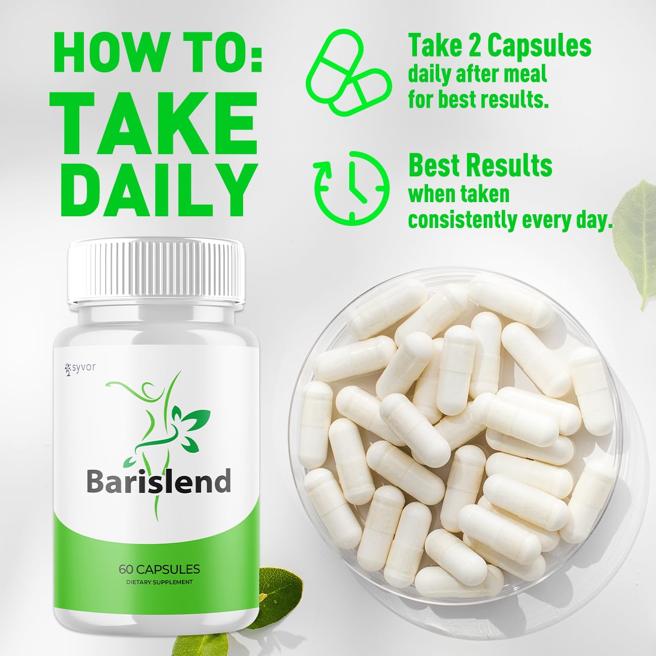 (3 Pack) Barislend Capsules, Official Barislend Pink Salt Pills with All Natural Ingredients, Bari-Slend Advanced Formula Vitamin Pills for Health and Wellness Support for Men and Women (180 Capsules) - dailyvitalstore