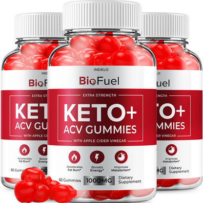 (3 Pack) Bio Fuel Keto ACV Gummies - Advanced Formula BioFuel Keto Plus ACV Gummies Apple Cider Vinegar Bio Fuel ACV, Weight Management Gummies Dietary Supplement Reviews Men Women (180 Gummies) - dailyvitalstore