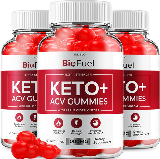 (3 Pack) Bio Fuel Keto ACV Gummies - Advanced Formula BioFuel Keto Plus ACV Gummies Apple Cider Vinegar Bio Fuel ACV, Weight Management Gummies Dietary Supplement Reviews Men Women (180 Gummies) - dailyvitalstore