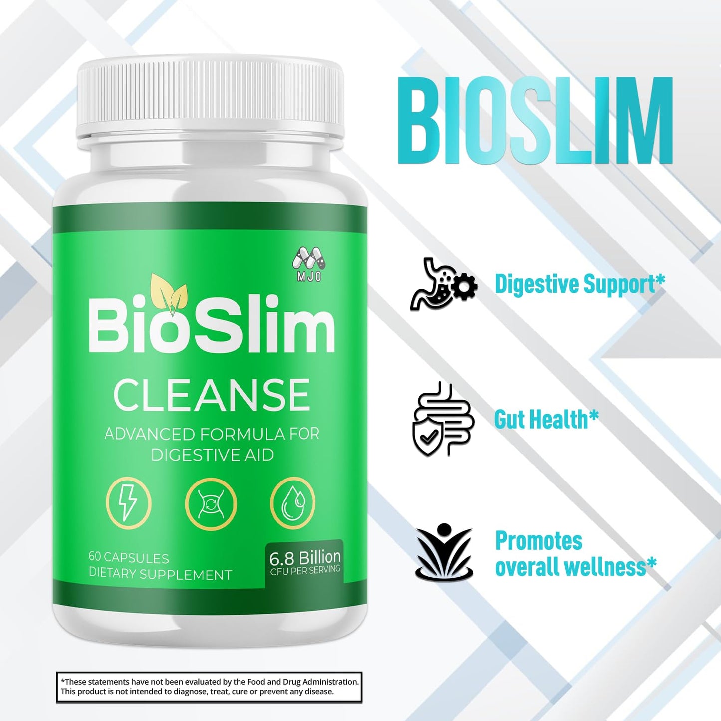 (3 Pack) Bioslim Cleanse Capsules, Official Bioslim Cleanse Supplement Pills with All Natural Ingredients, Advanced Active Health Lifestyle Formula with Premium Vitamins for Women & Men (180 Capsules) - dailyvitalstore