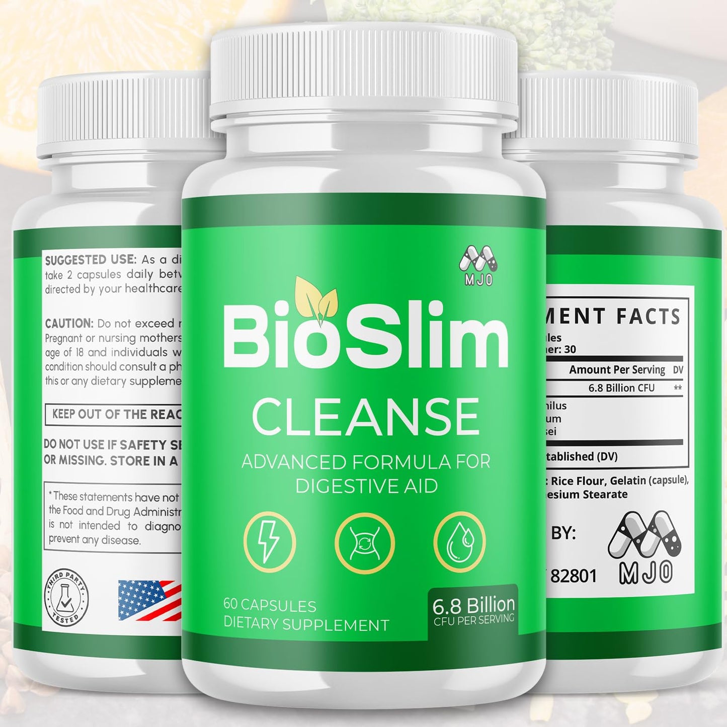 (3 Pack) Bioslim Cleanse Capsules, Official Bioslim Cleanse Supplement Pills with All Natural Ingredients, Advanced Active Health Lifestyle Formula with Premium Vitamins for Women & Men (180 Capsules) - dailyvitalstore